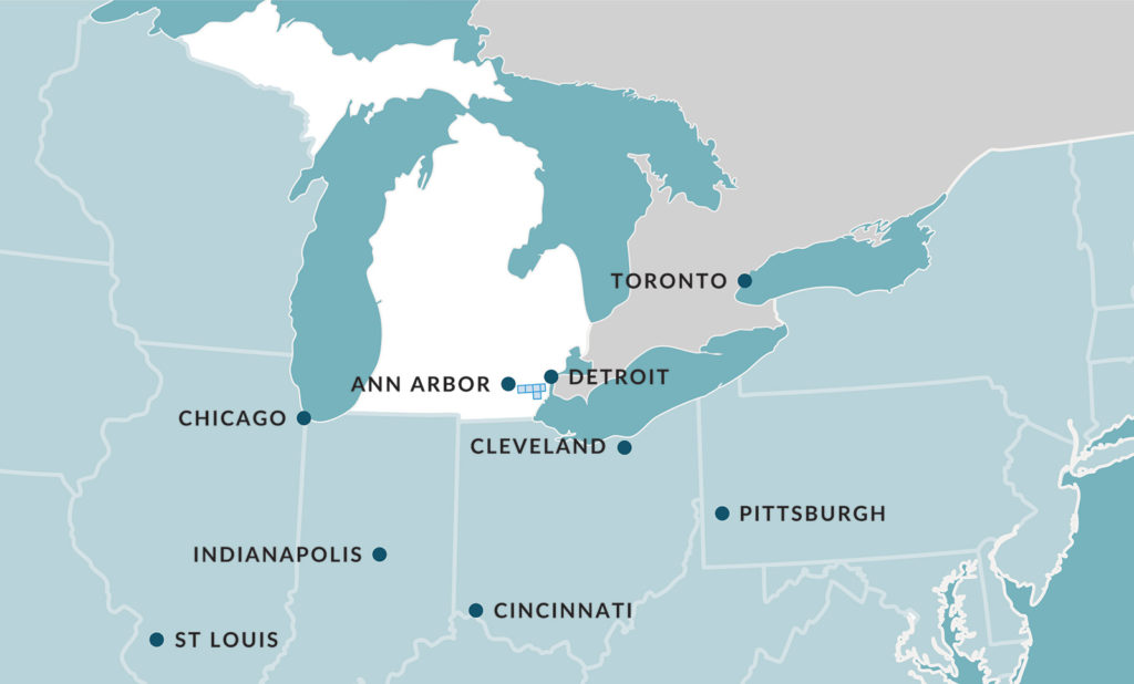 Detroit Region Aerotropolis Midwest Map